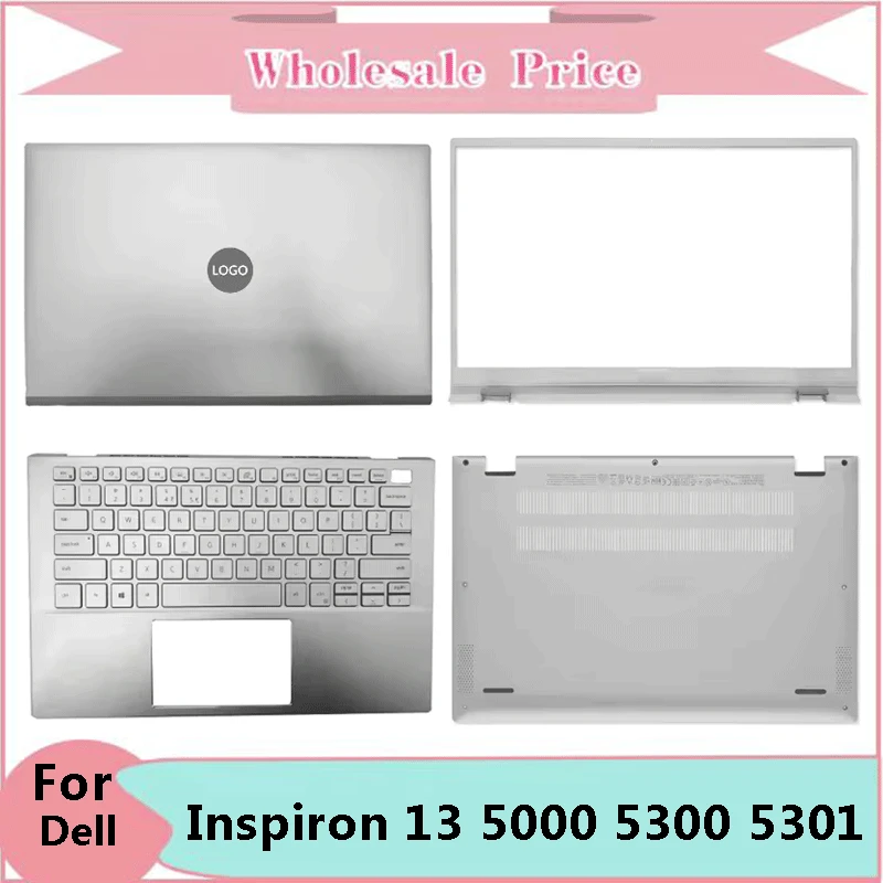 

NEW For Dell Inspiron 13 5000 5300 5301 Laptop LCD Back Cover Front Bezel Upper Palmrest Bottom Base Case Keyboard Hinges