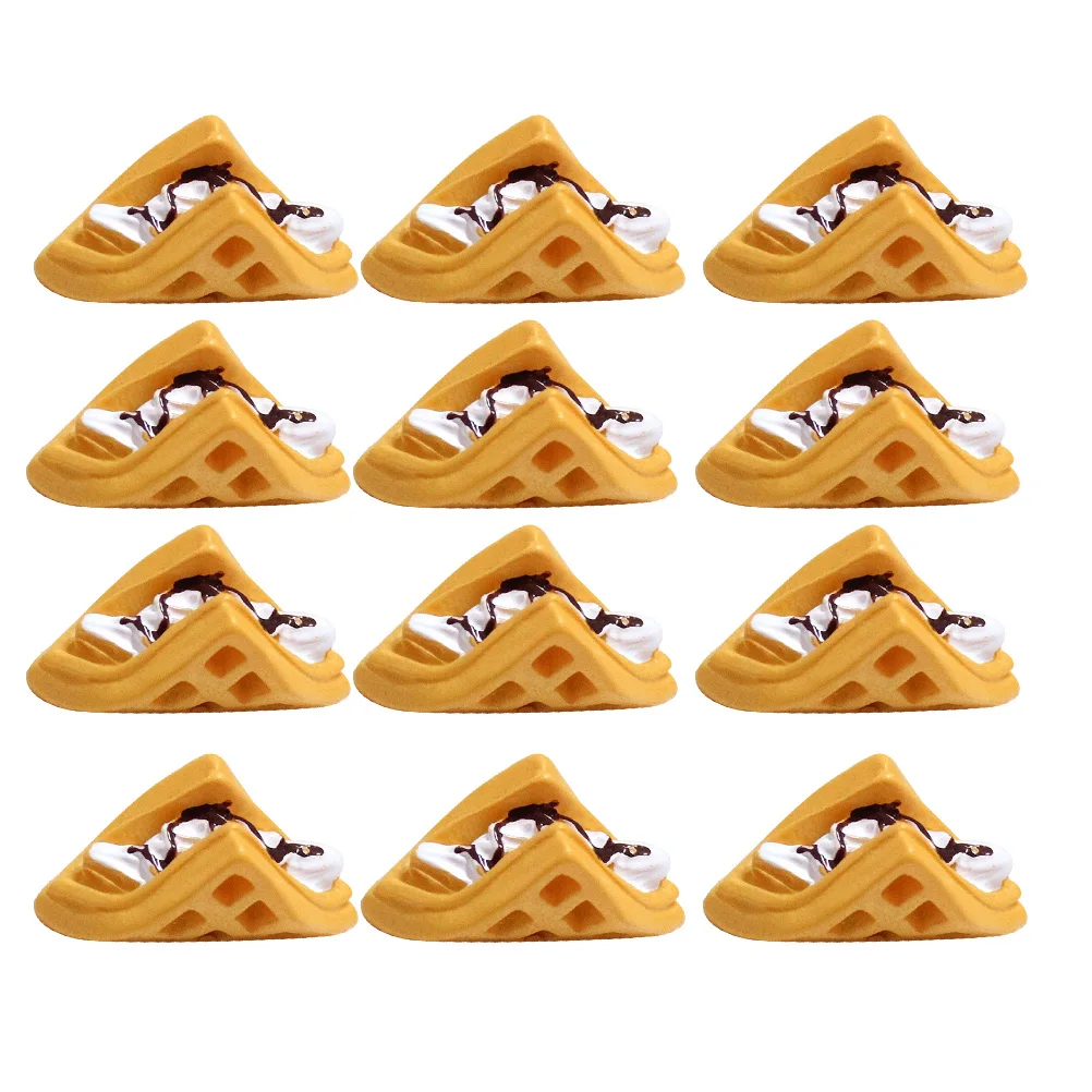 12pçs acessórios de modelo de muffin de resina, simulação de quebra, bolo, sorvete, material artesanal diy para telefone de cabelo