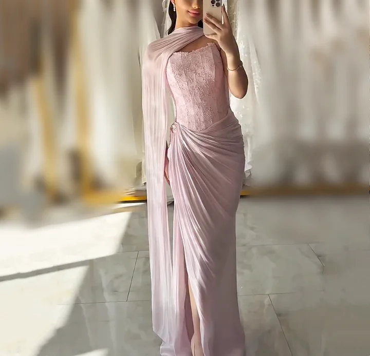 

Customized Elegant Wedding Party Dress Sweetheart PleatLong Dresses High Quality Sleeveless Formal Evening Dress