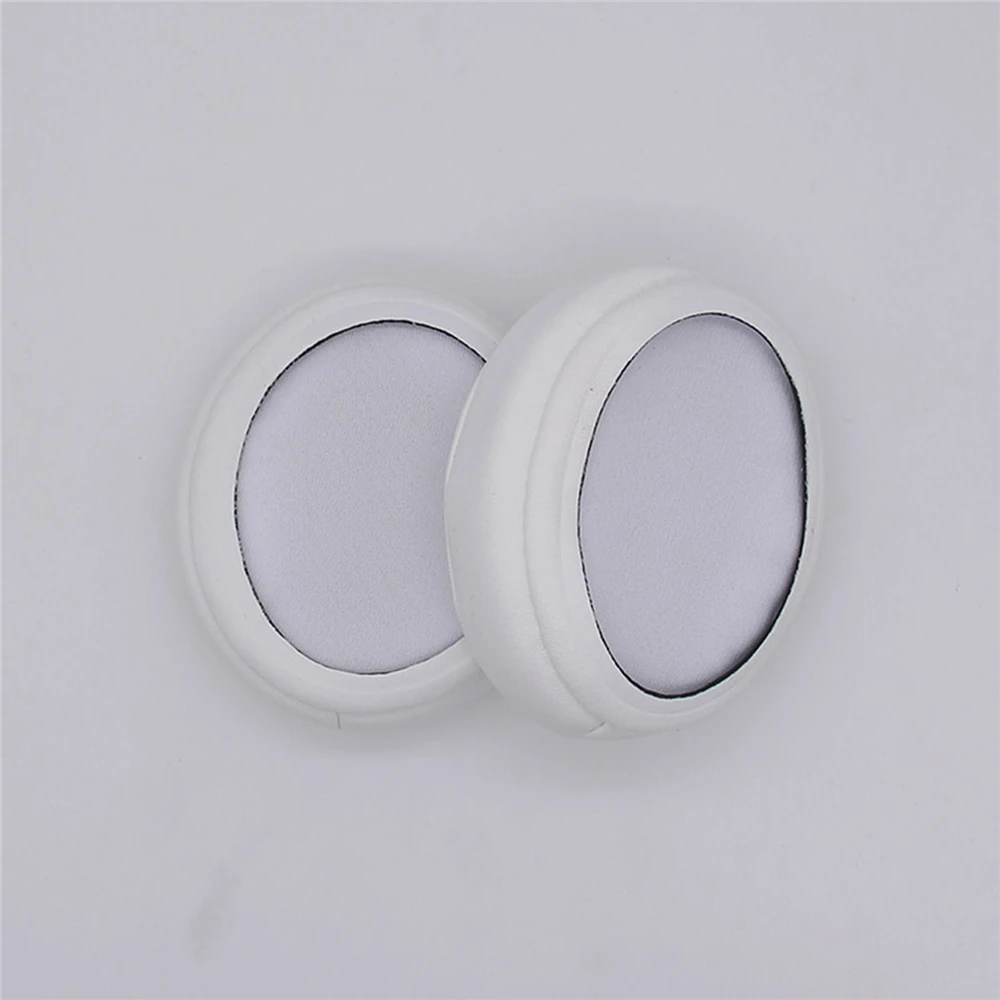 2 pçs earmuff branco fone de ouvido earcap para sennheiser hd4.50 caso de couro fone de ouvido capa esponja