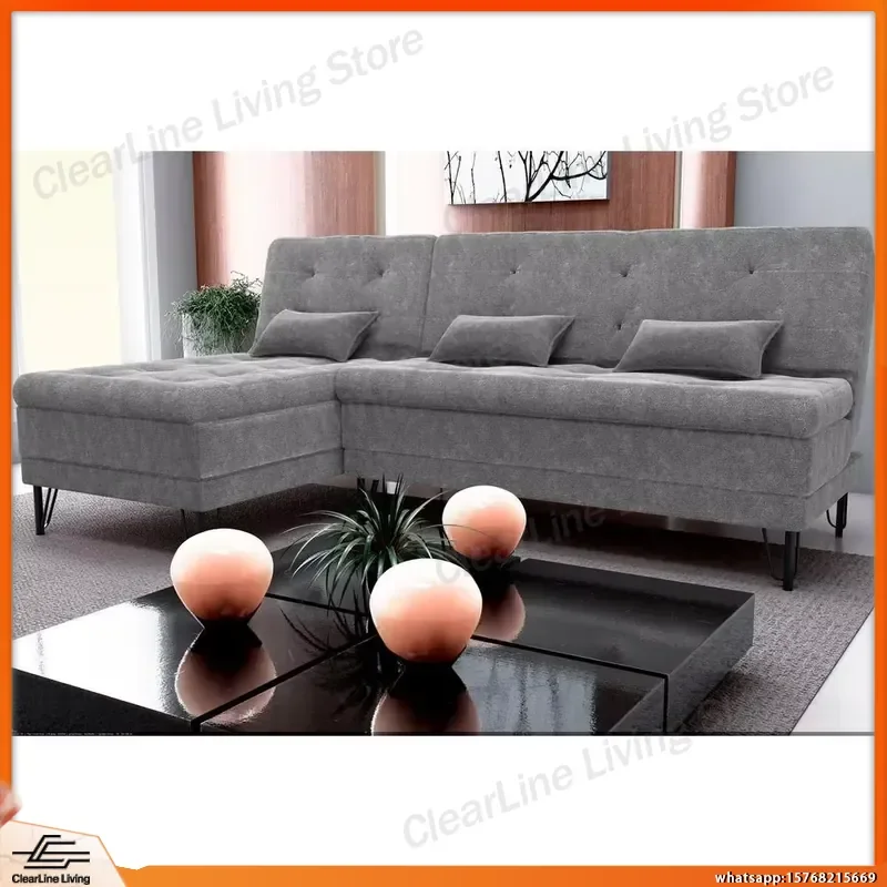 

Sofa Bed 2 Seater Recliner Velvet Fabric Living Room Couch Foldable Convertible Sleeper for Small Spaces Apartment Modern