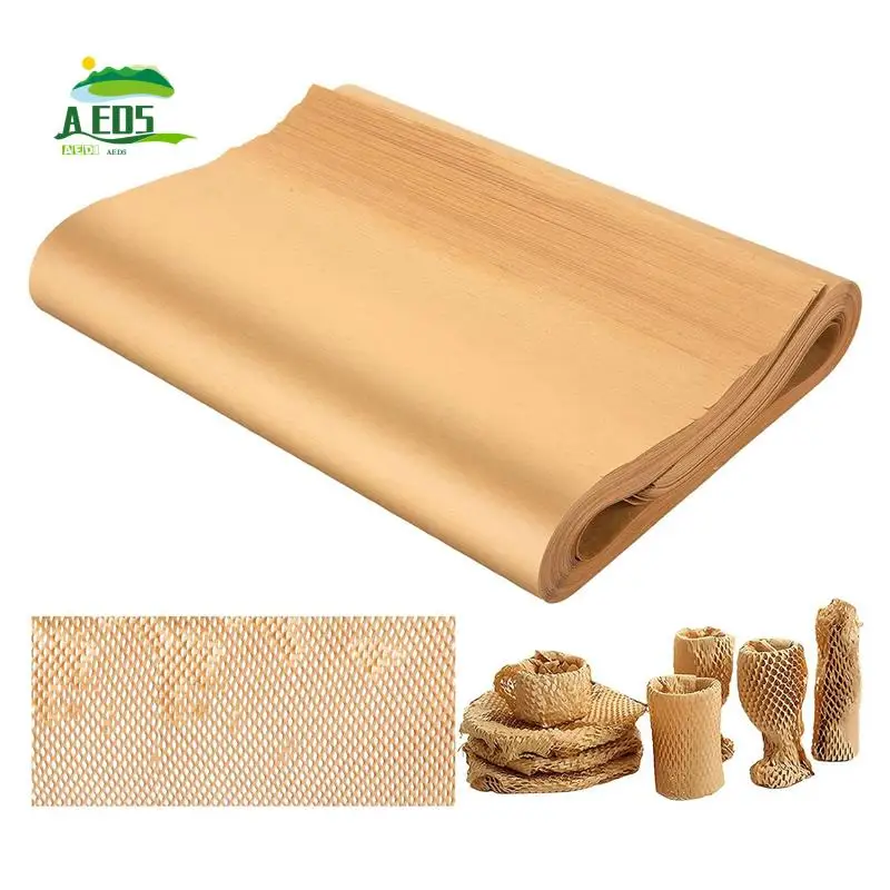 AED5-Packing Paper Sheets For Moving, Honeycomb Packing Paper Sheets With 1.6X Stretchability For Shipping, Box Filler