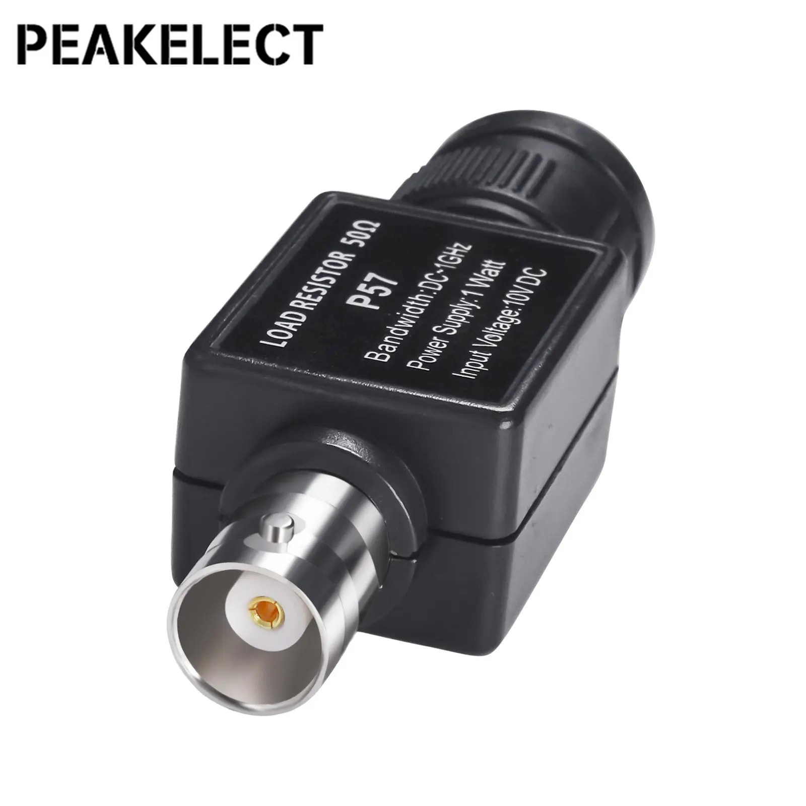 Peakelect P57 BNC Male to Female Adapter Load Resistor 50Ω 50Ohm Feed Through Terminator Seat Connector 50KY Device DC~1GHz