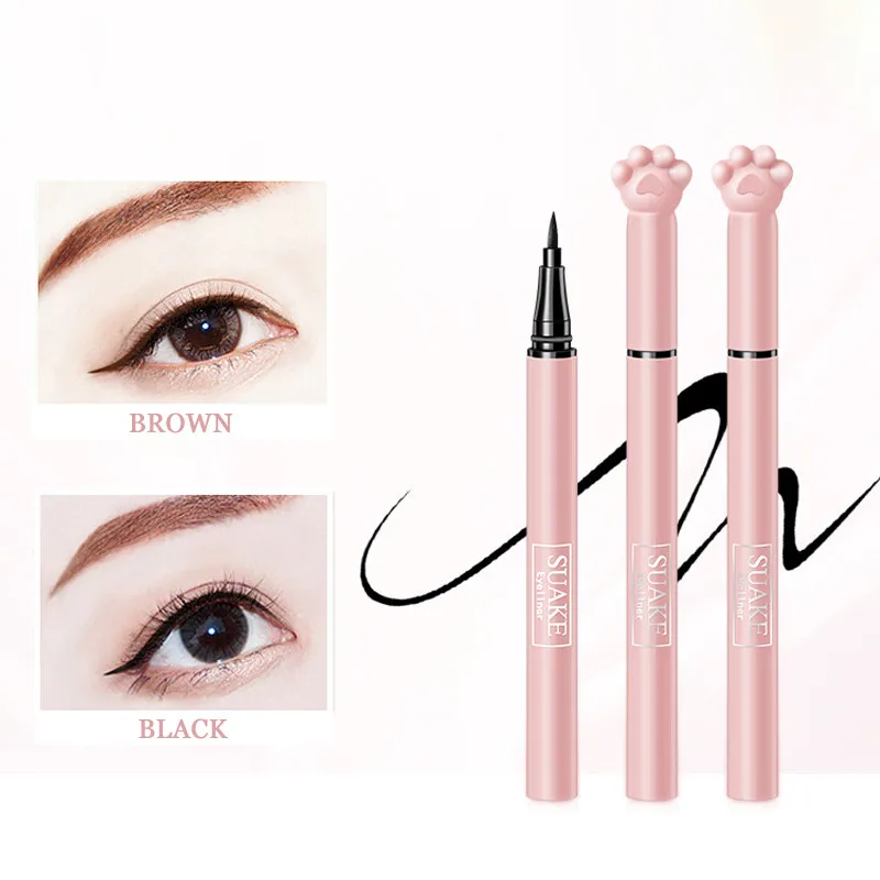 Black Brown Liquid Eyeliner Pen Waterproof Long-lasting Smooth Eyeliner Sweat-proof Not Easy To Smudge Eyeliner Cosmetic