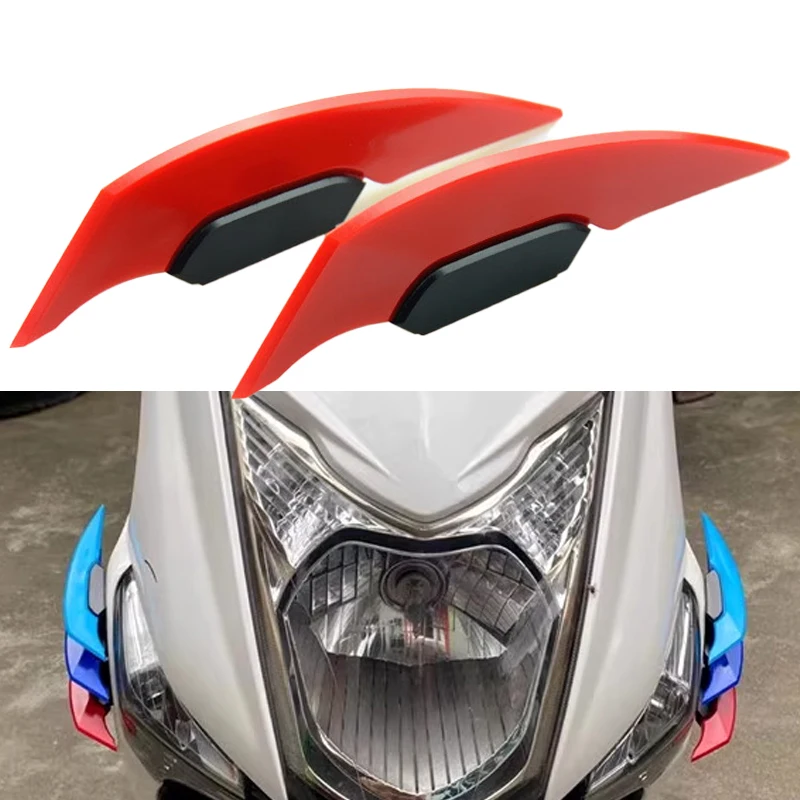

Motorcycle Winglet Aerodynamic Spoiler Decorate Dynamic Wing Stickers Fit For Motorbike Electric Bikes Universal Accessories