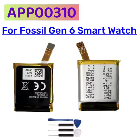 Original Replacement APP00310 Battery For Fossil Gen 6 battery EFC1-492428 APACK 400mAh Battery + Tools