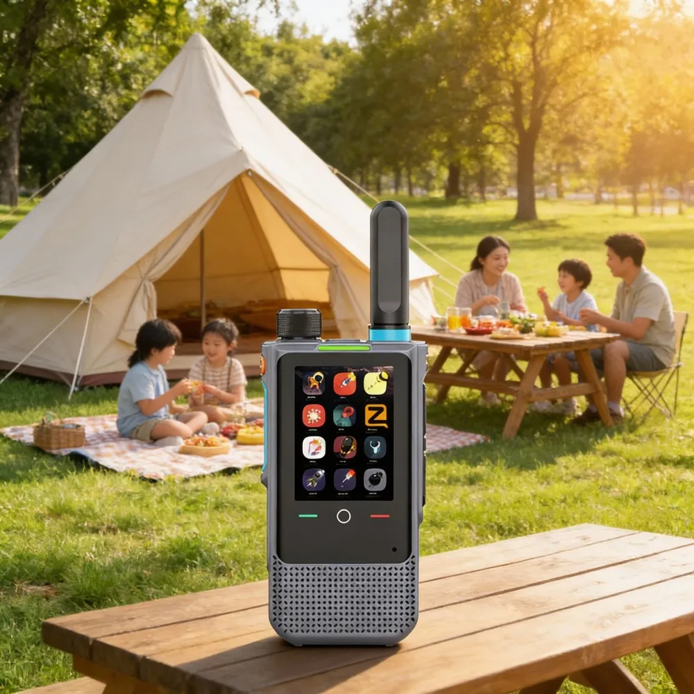 Two-Way walkie talkie, PTT, small portable android POC Intercom equipment, outdoor Zello walkie-talkie, touch Screen
