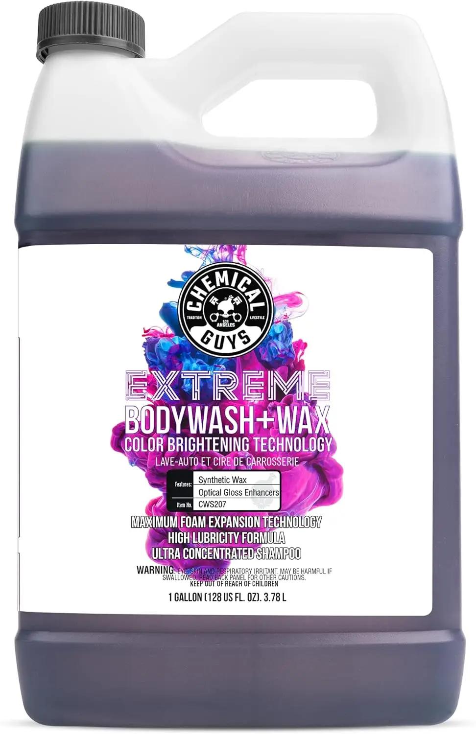 CWS207 Extreme Bodywash & Wax Foaming Car Wash Soap, (Works with Foam Cannons/Guns or Bucket Washes) For Car Trucks