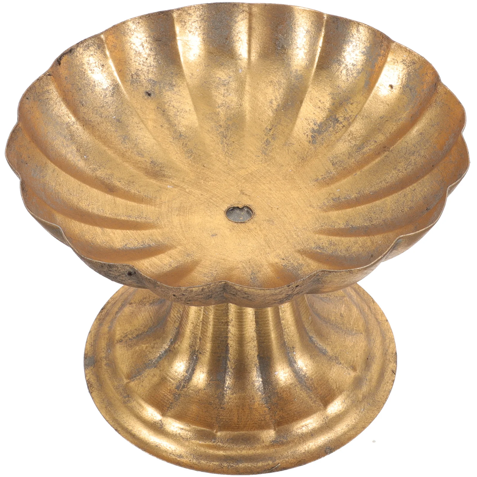 

Sturdy Metal Buddha Worship Offering Plate Fruit Tray Sacrifices Bowl Temple Accessory Indoor Decor Kitchen