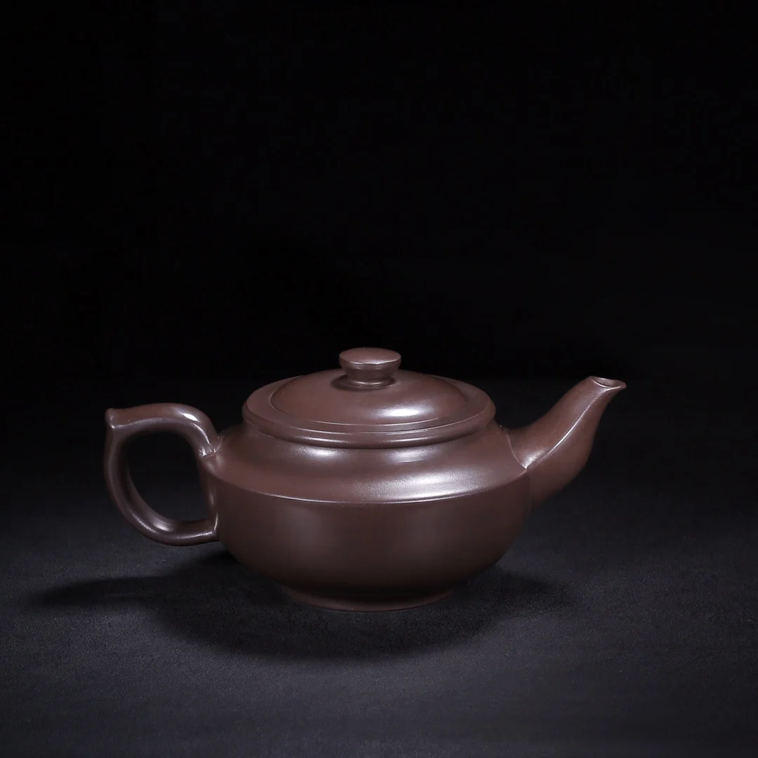 Old Chinese Handcraft Enameled  YiXing Zi Sha Clayeapot ,plain noodles Teapot ,with mark,Free shipping