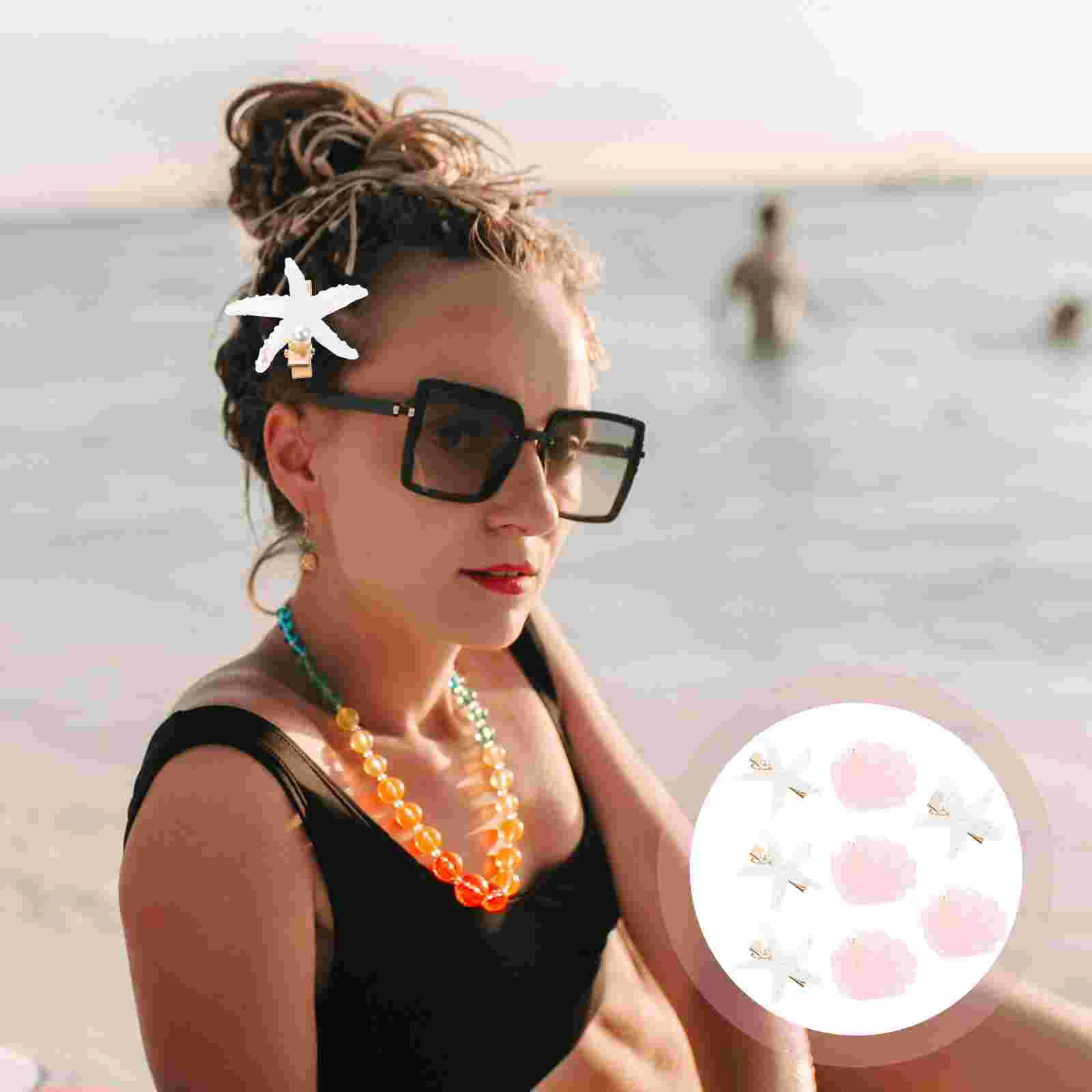 8 Uds flequillo pinza para el pelo Pin Shell Ocean Clips accesorios simples para mujer playa para sirena Miss novia