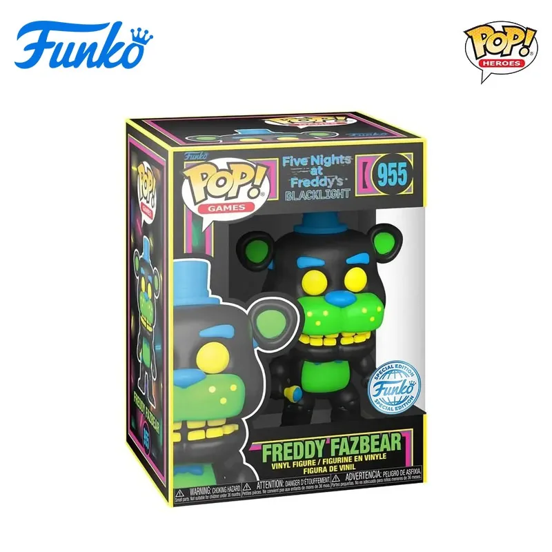 

Funko POP Original Five Nights At Freddy's BLACKLIGHT FREDDY FAZBEAR 955 Action Figure Toys for Boys Girls Gift Collectible