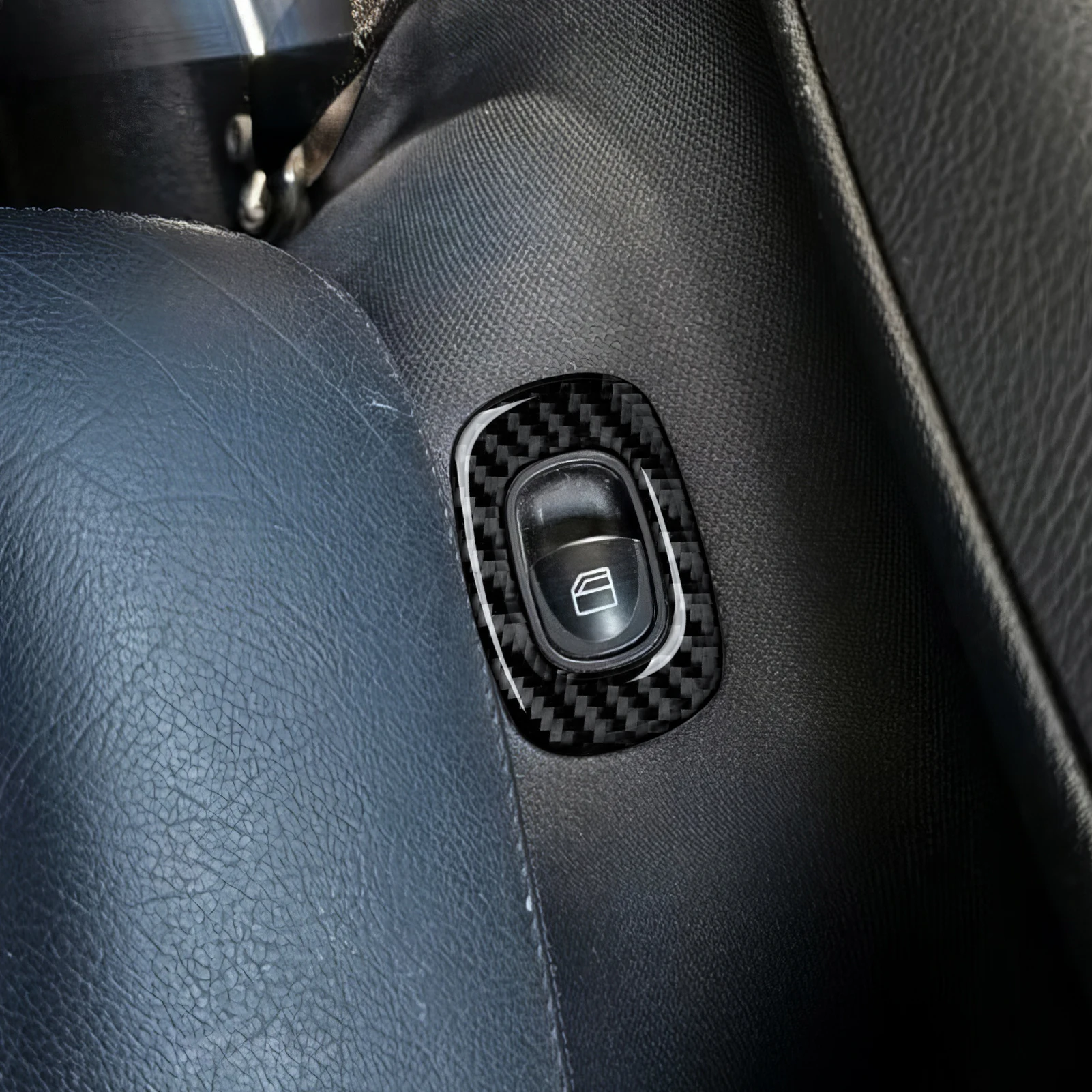 Kohlefaser-Innenaufkleber. Auto-Mittelkonsole Schalthebel-Verkleidung Für Mercedes Benz CLK A209 C209 (2002-2010) Zubehör. – Detail 5