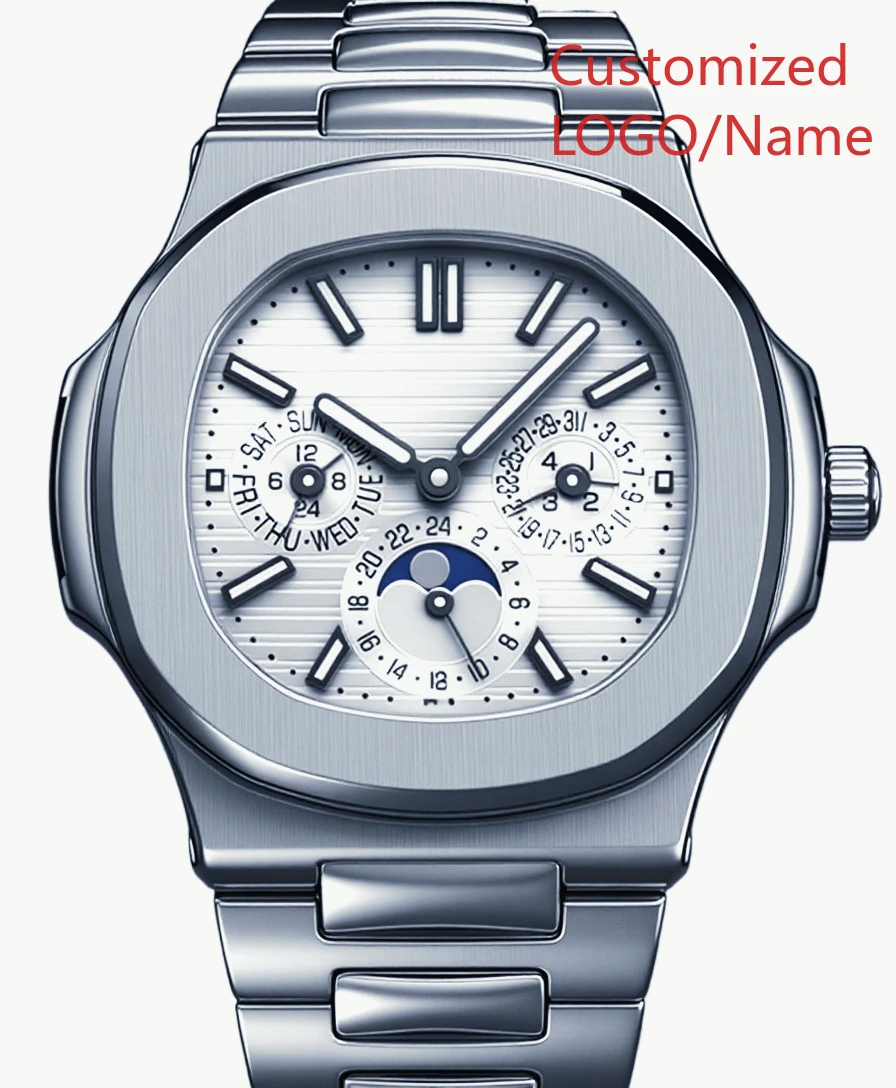 A11 Store Customized Watch 40mm Men's Sport Watch Automatic Mechanical Watches 904L Stainless Steel Black Blue Rubber view 3