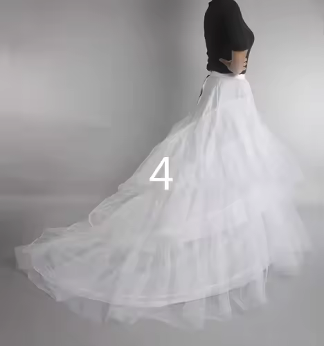 6 Hoops Wedding Petticoat Crinoline Slip Bridal Underskirt Puffy High Quality In Stock Customized - Image 9