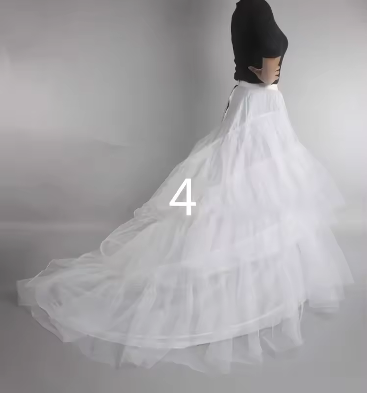 6 Hoops Wedding Petticoat Crinoline Slip Bridal Underskirt Puffy High Quality In Stock Customized - Image 9