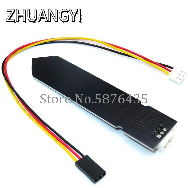 O módulo capacitivo do sensor da umidade do solo não é fácil corroer o fio largo da tensão 3.3 5.5v resistente à corrosão com gravidade para arduino