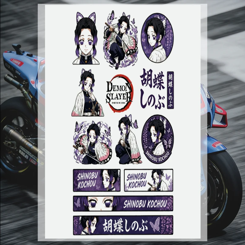 Car Stickers Reflective Anime Sword Girl Vinyl Decal Waterproof Die Cut Durable No Residue for Helmet Auto Decor