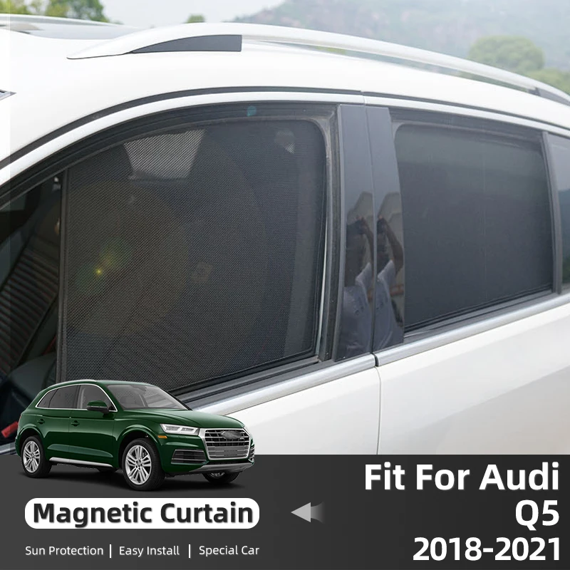 For Audi Q5 FY 2018-2023 Car Sunshade Front Windshield Cover Vehicle Blackout Curtain Rear Side Window Sun Shade Shield 