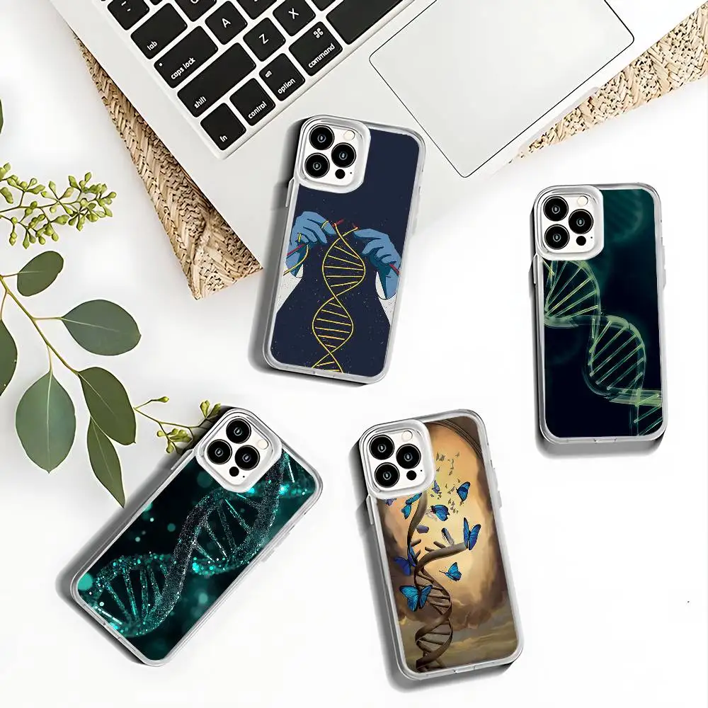 Science DNA Biology Phone Case For iPhone 17,16,15,14,13,12,11 Pro,Max,Plus,X,XS,XR,SE4,E Mini Transparent Soft Cover