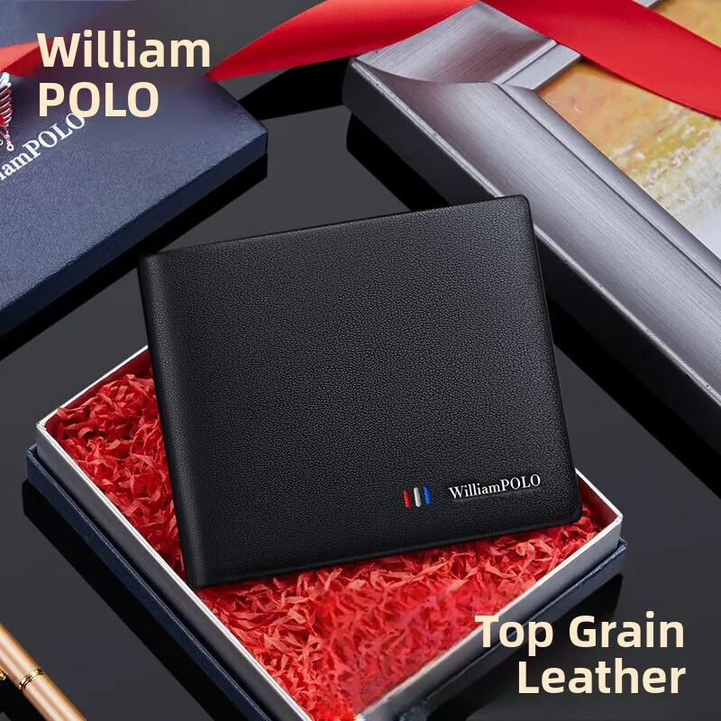genuine-leather-men's-wallet-short-size-birthday-gift-autumn-new-style-cowhide-wallet-chinese-brand-functional-small-bag