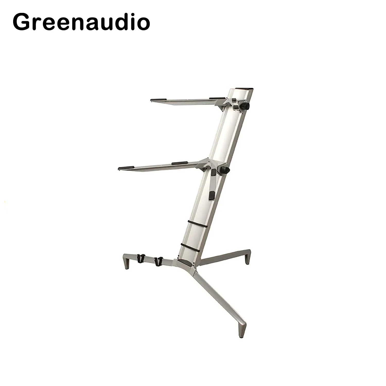 GAZ-YS01 Professional Silver Music Aluminum Piano Stand With Keyboard Microphone Holder For Concert Singing Performance