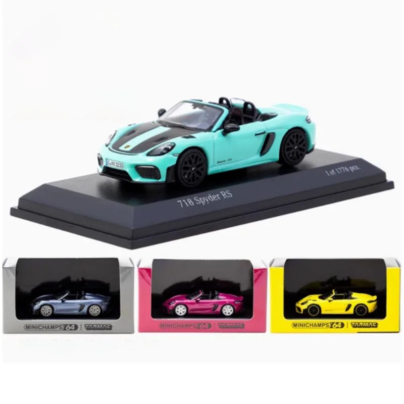 

Diecast Original 1:64 Scale 718 Spyder RS Simulation Alloy Car Model Static Display Collectible Toy Gift Souvenir Decoration