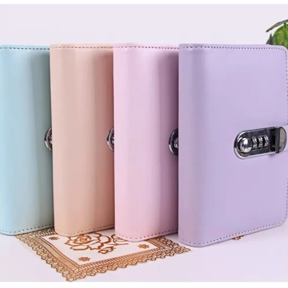 Save Money 100 Envelopes Money Saving Challeng PU Large Capacity Mini Binder Savings Challenge Waterproof With Password Lock