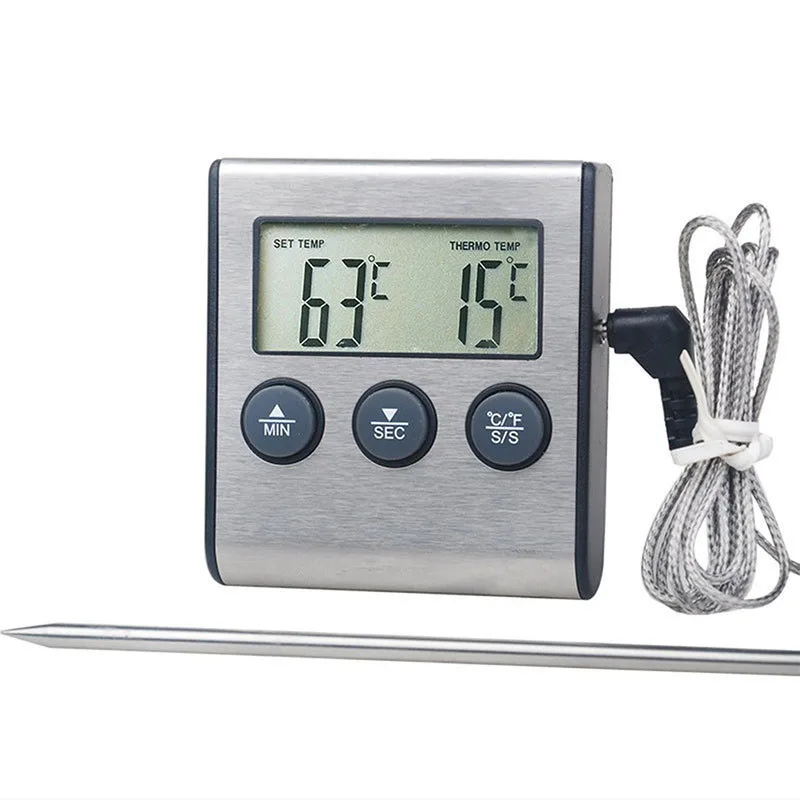 

1/2/5/10/20Pcs TP700 Probe Thermometer BBQ Food Electronic Digital Display Thermometer Timer Alarm Function