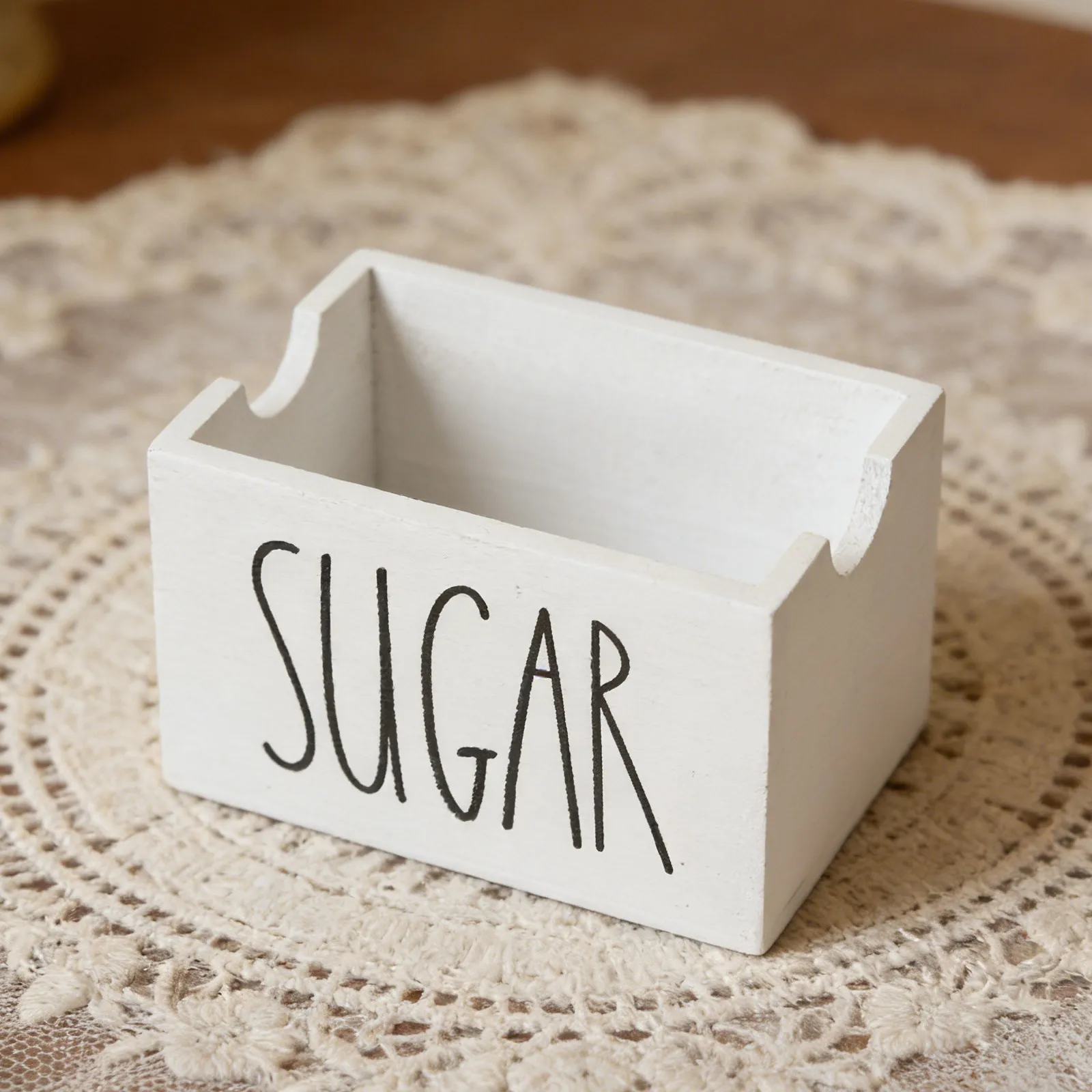 Wood Sugar Packet Holder Wooden Tea Bag Storage Box Coffee Sugar Cube Organizer Farmhouse Table Office Hotel Restaurant Storage