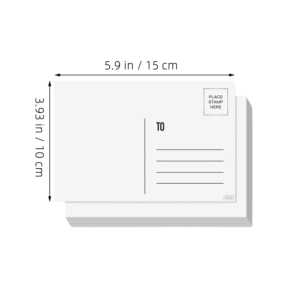 50 ورقة بطاقات بريدية فارغة ورق الكرافت سطح أملس لعلامات طلاء الحبر DIY بها بنفسك المشاريع الإبداعية بطاقات المعايدة الزفاف #2