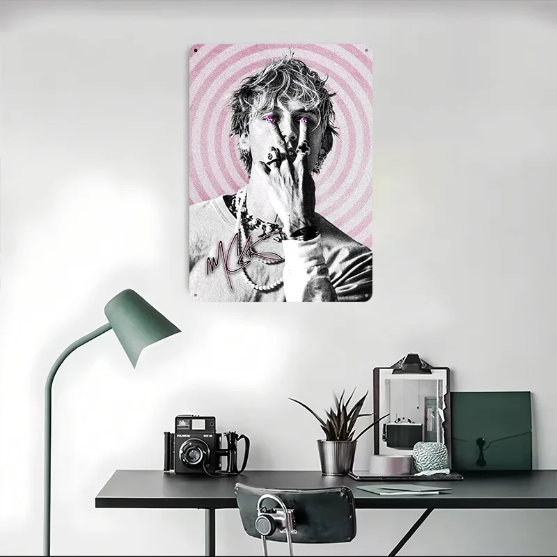 صورة رشاش كيلي مع ملصق معدني منوم لديكور المنزل علامات قصدير معدنية قابلة للتخصيص لتزيين جدران الفن وغرفة الرجعية #4