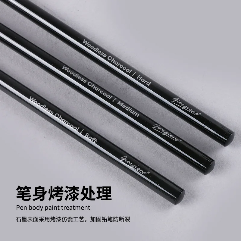 Set pensil karbon grafit bebas - Sketching Charcoal Set ulasan dan harga