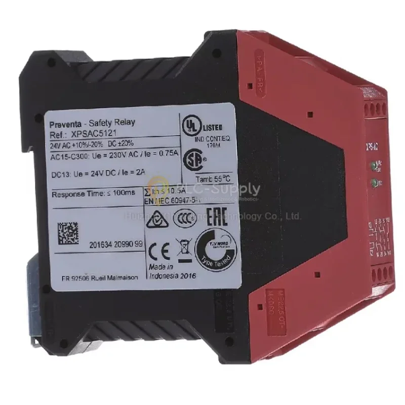 تتابع أمان Cat 3 ، تيار متردد والعاصمة ، مرحل XPSAC5121 ، PLC-splc ، 24V