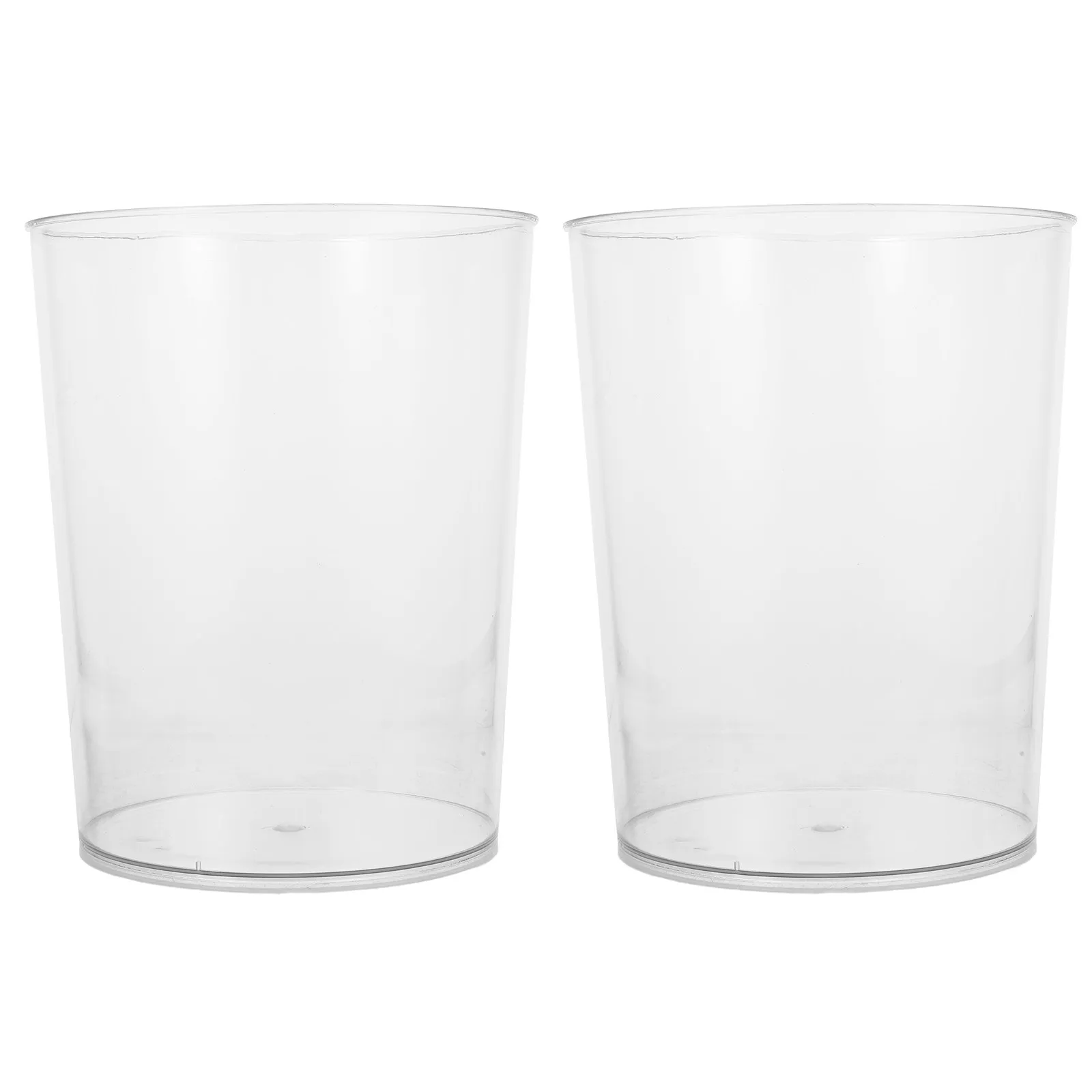 

2Pcs Large Capacity Clear Plastic Trash Can for Kitchen Bedroom Living Room Bathroom Office Home Use Modern Simple Design Easy