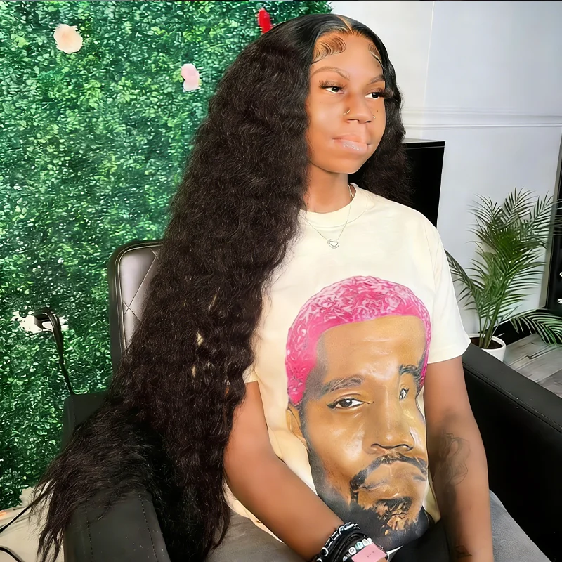 

Deep Wave Frontal Wig 13x6 Hd Lace Loose Wave Wigs Brazilian Hair Natural Hairline Pre Plucked 36 Inch Lace Front Human Hair Wig