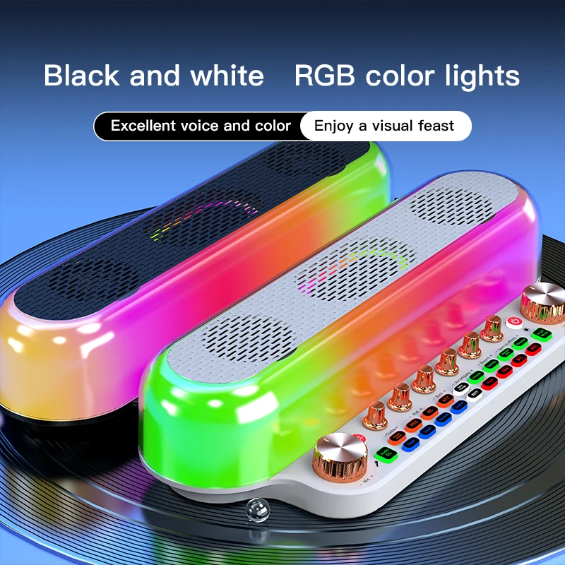 Sy12 tragbare Kinder lauter Karaoke-Lautsprecher mit zwei drahtlosen Bluetooth-Lautsprechern All-in-One-Soundkarte für Familien-Ktv-Party