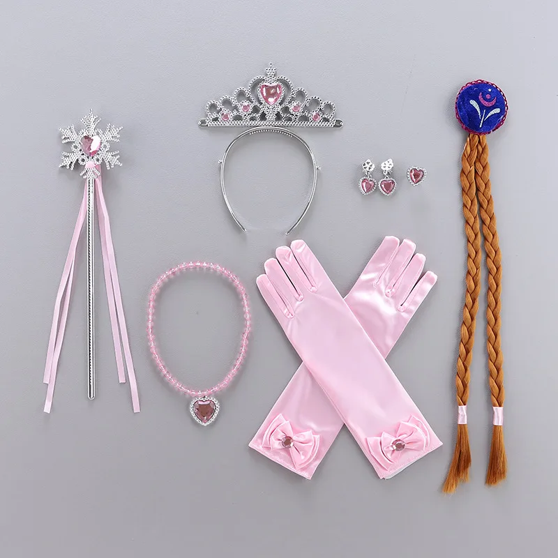 

Blue Crown Magic Wand Headwear 1 14 Years Children Princess Birthday Party Gift Cosplay Baby Girls Accessory Pink Kid's Fashion