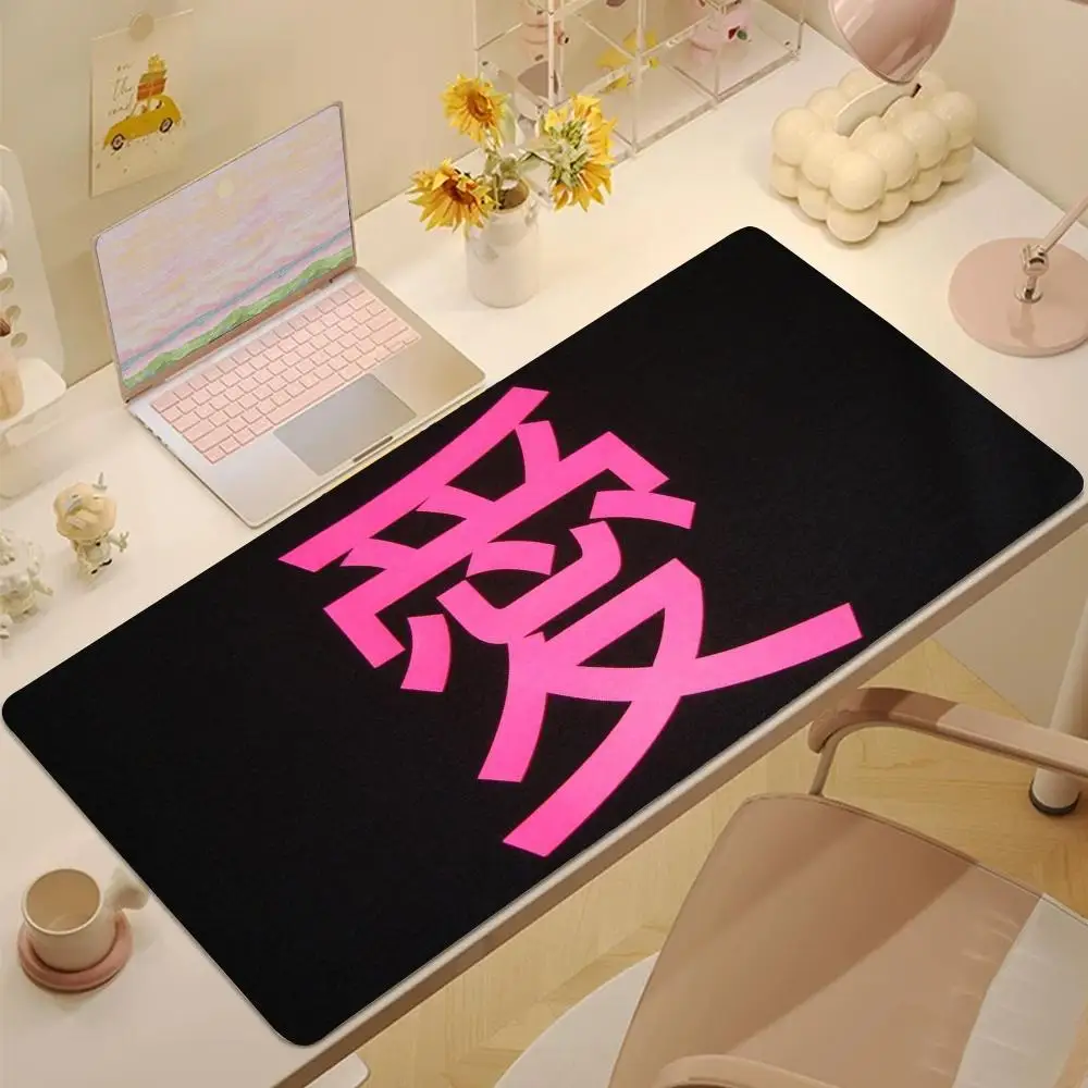 

Коврик для мыши с китайским иероглифом Love, коврик для мыши для планшета, коврик для мыши для ноутбука, настольный коврик для мыши xl, милый коврик для игровой клавиатуры HD Rainbow, csgo 90x40