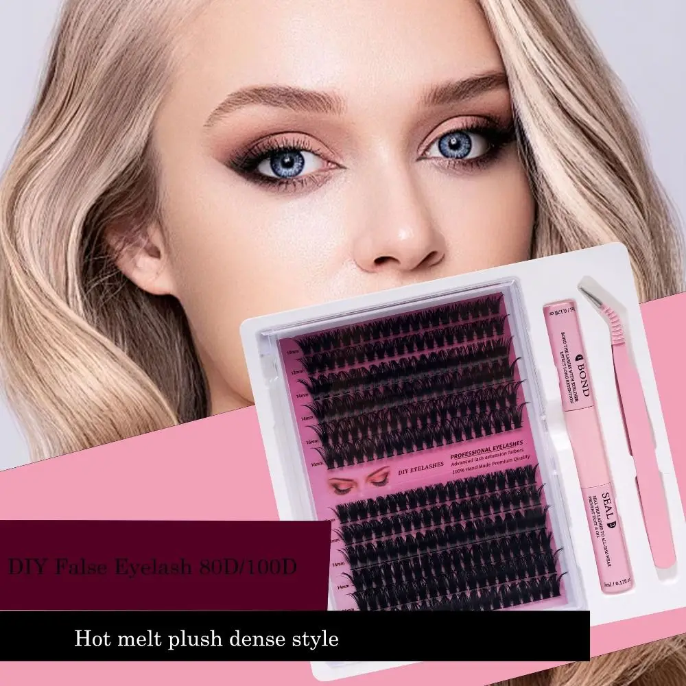 محاكاة الكورية نمط لتقوم بها بنفسك الرموش الصناعية العين الهزلية الطبيعية تذوب الساخن مجموعة واحدة لتقوم بها بنفسك ثلاثية الأبعاد D-Curl جلدة ماكياج أداة