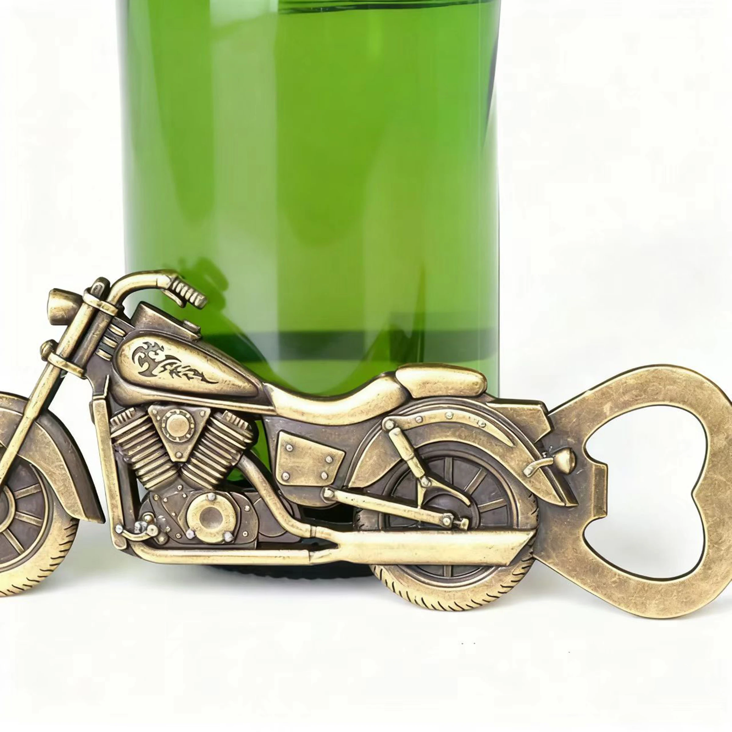 For Wine And Home Bar Metal Vintage Motorcycle Beer Bottle Opener Tool Intricate Design No Power Required