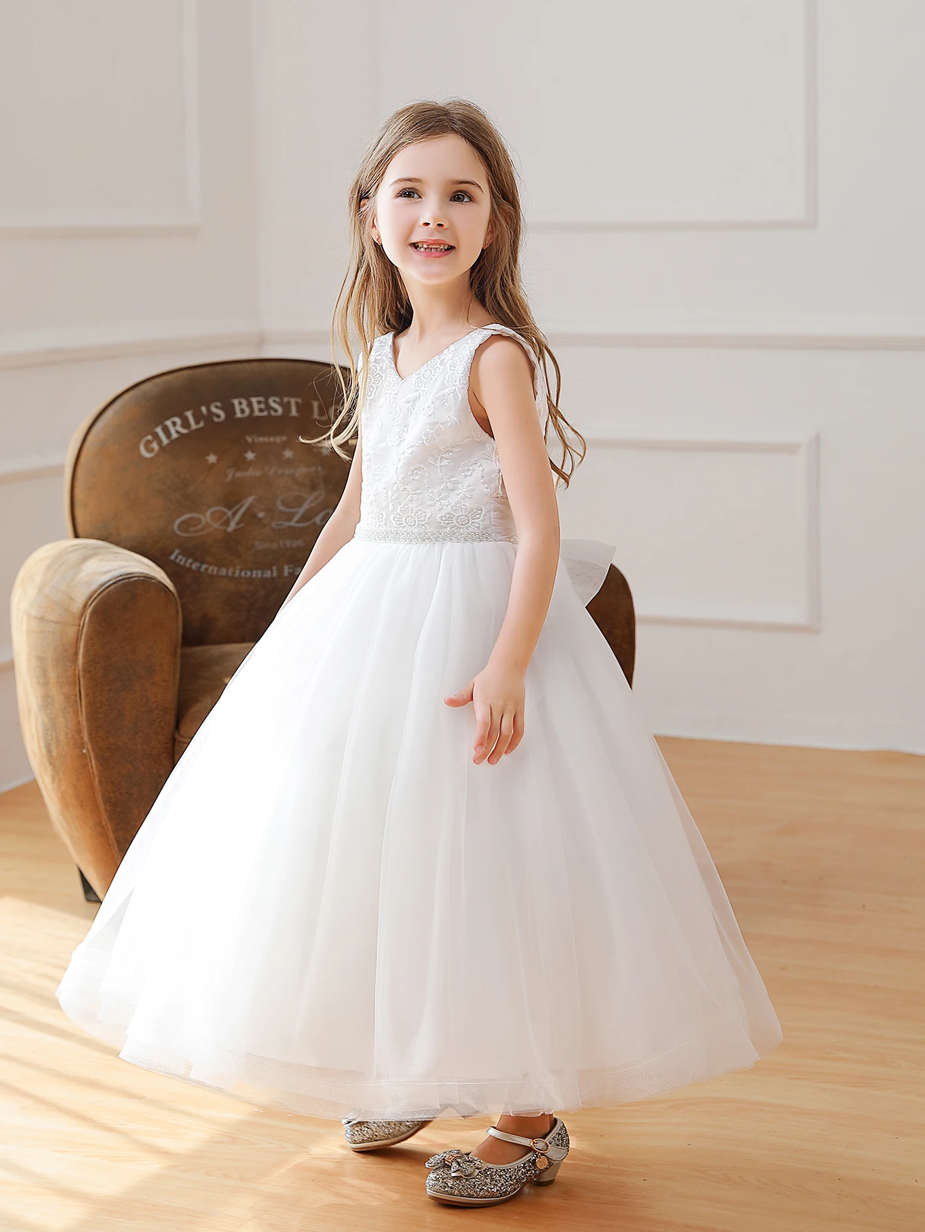 Flower Girl Dress Wedding Girls Fancy Wholesale Birthday Kids High Quality Fashion Casual Party Teenage New Design Ball Gown