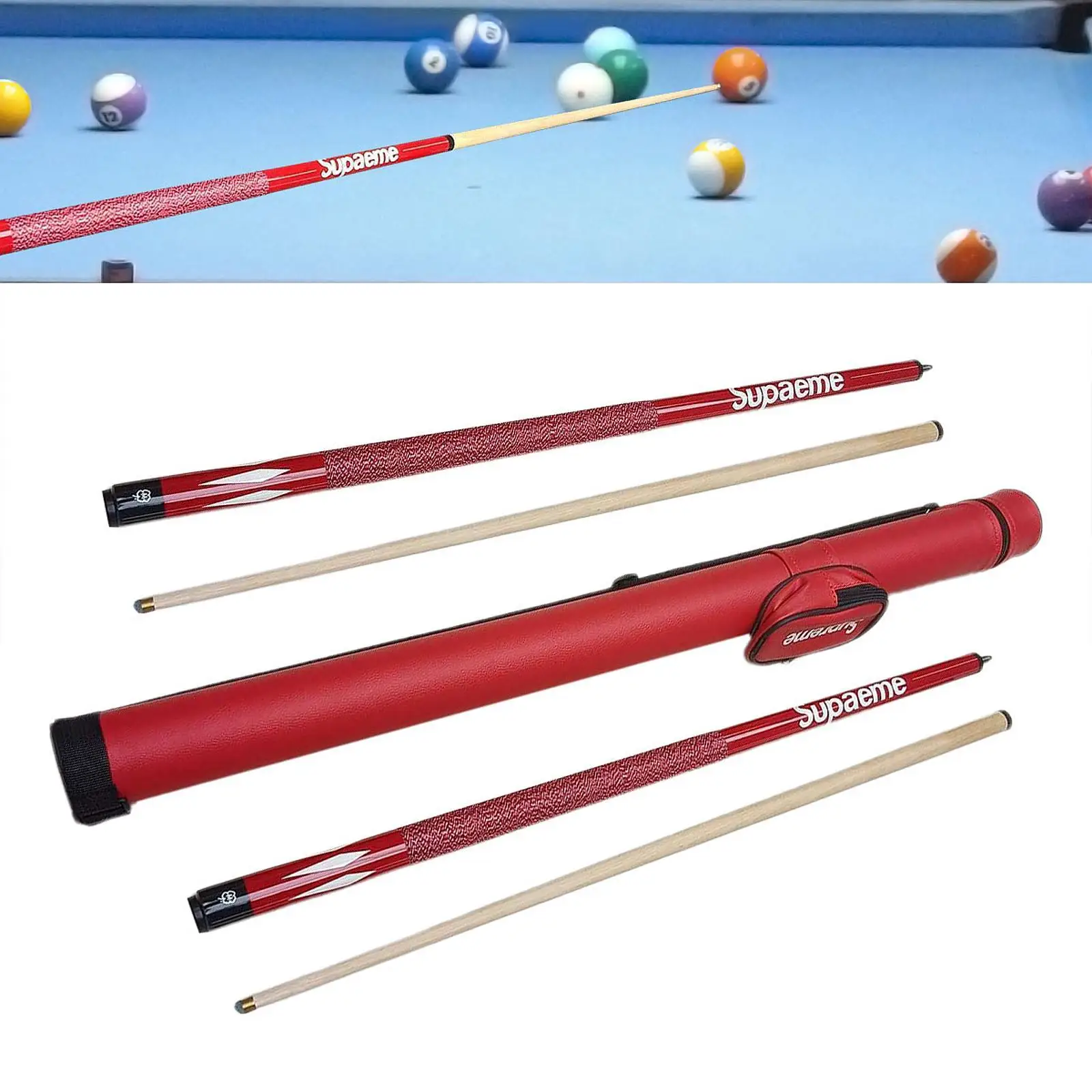 

Pool Cue Billiard Cue Chinese Black Eight Pool Cue Practical Portable Snooker Cue for Billiard Players Adults Competition Bar