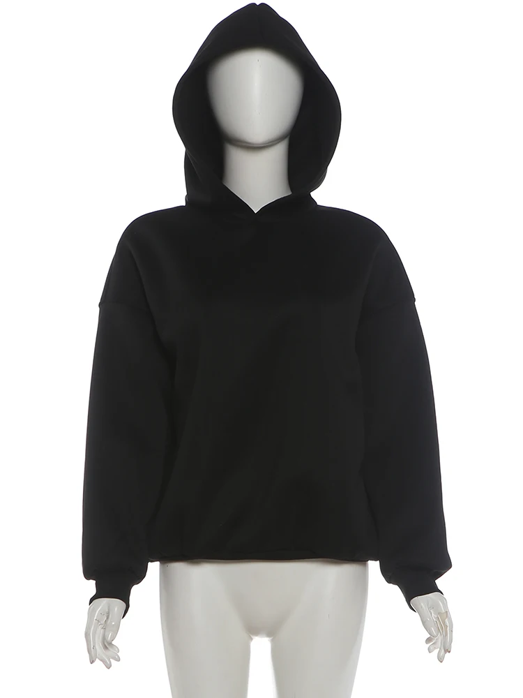 Nibber Langarm-Oberteil mit Flügelmotiv, Spitze, Rückenfreiem Design und Kapuze für Damen, Herbst-Trend, Eng Anliegend, Dehnbar, Modischer High-Street-Stil – Detail 12