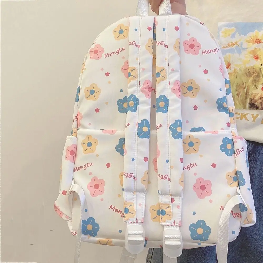 Large Capacity Shoulder Bag Cartoon Print Lightweight Rucksack Wear-resistant Student Schoolbag Travel Laptop Rucksack