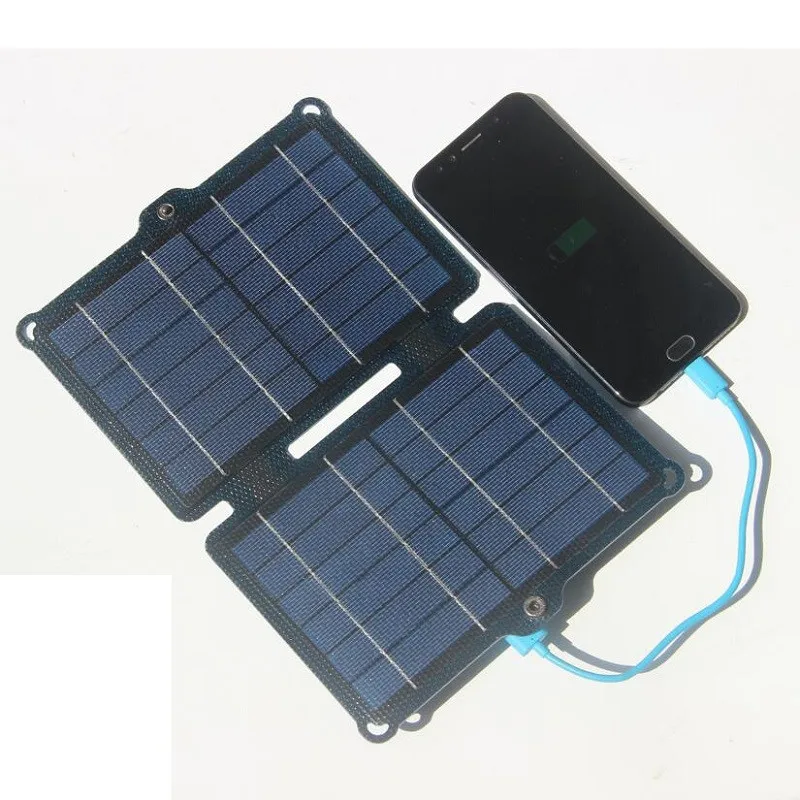 Folding 30W 5V ETFE Solar Panel Charger Portable  Solar Charger For Mobile Phone Power Bank Outdoor Dual USB-A Output
