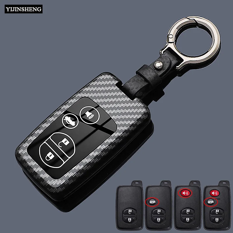 

2 3 4 Buttons ABS Carbon Style Car Key Case Cover Fob for Toyota Land Cruiser Prius 30 Alpha Aqua Auris for Lexus LC 200