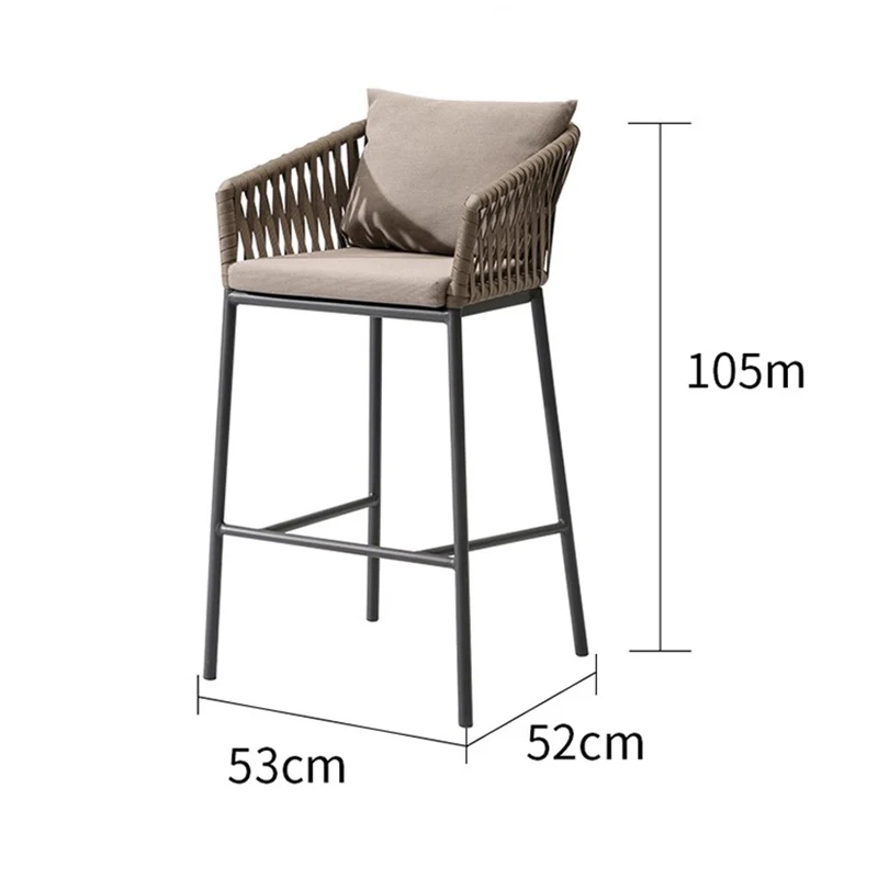 Premium Minimalistyczne krzesło barowe Nowoczesne wygodne klasyczne krzesło barowe w stylu vintage Ergonomiczne meble barowe Taburetes De Bar