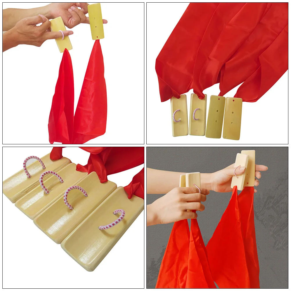 

4pcs Handmade Chinese Kuaiban Bamboo Percussion Traditional Clapper Durable Allegro Instrument For Stage Performance Daily