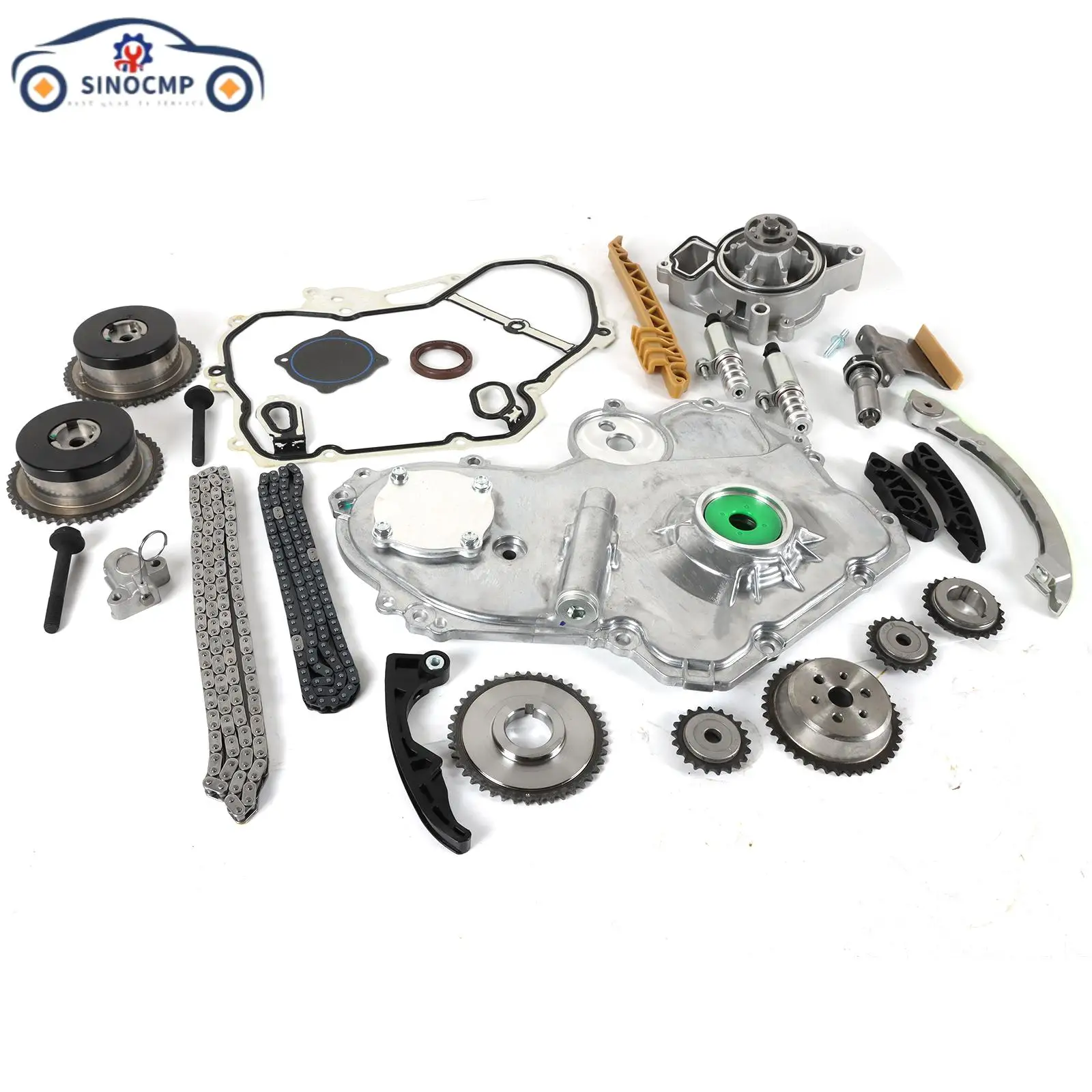Kit de cadena de distribución VCT, actuador selenóide, bomba de agua de engranaje compatible con GM 2.2L 2.4L, componentes del motor Ecotec, componentes de sincronización, pieza del motor